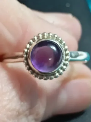 Anillo Plata Ley Amatista Morada