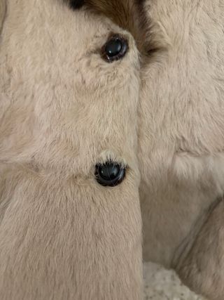 Pelliccia corta in lapin beige/marrone