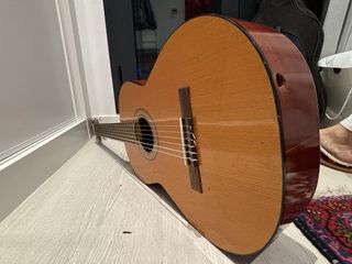 Guitarra española con pie admira paloma