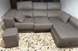 Sofá modular gris 3 plazas