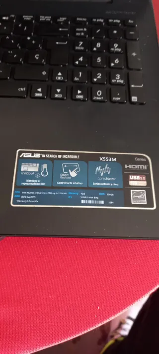 Portátil Asus Negro