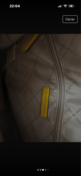 Bolso Michael Kors Blanco y Amarillo