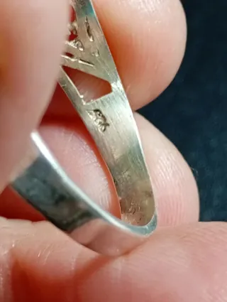 Anillo Plata Ley Ajustable Piedra onix