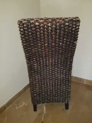 Silla rústica mimbre y madera PARA REDTAURA Ratan