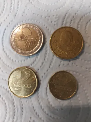 Lote 4 monedas euro