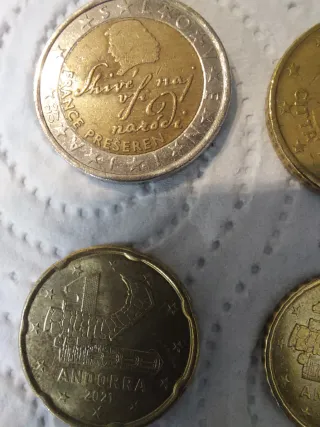Lote 4 monedas euro