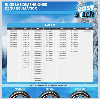 Cadenas Nieve Easy Sock Talla M