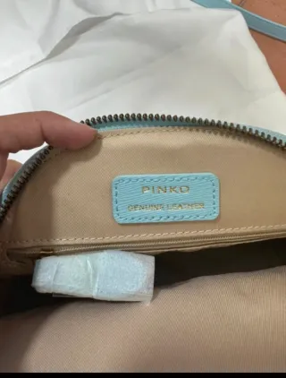 Borsetta Pinko Azzurra Oro