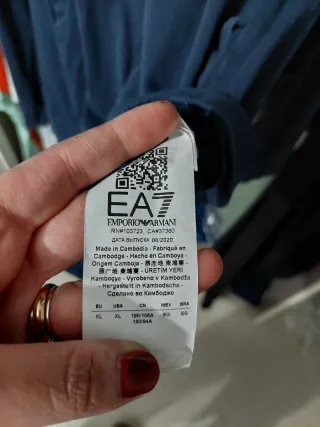 EA7 Emporio Armani Felpa Blu Zip