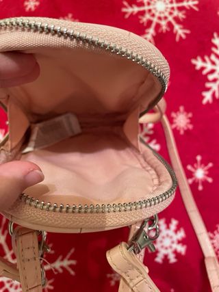 Bolso rosa efecto piel