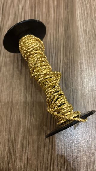 Cordón mate brillo oro entrefino