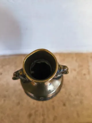 Jarrón Bronce Antiguo Violetero