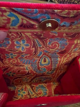 Precioso bolso de fiesta de terciopelo rojo