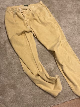 Pantalón de pana gruesa Melton amarillo-mostaza