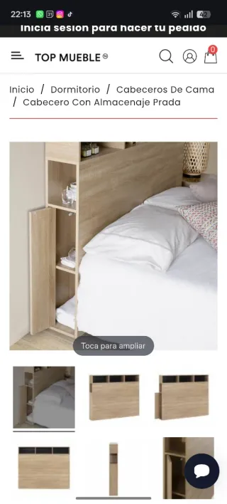 Cabecero Cama Matrimonio con Almacenaje