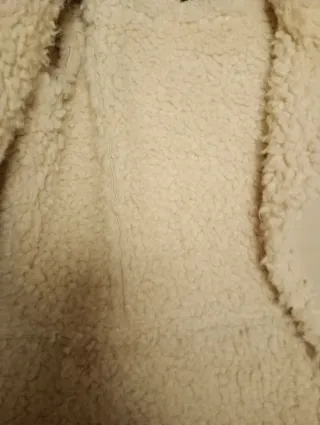 Cazadora ante y borreguillo beige