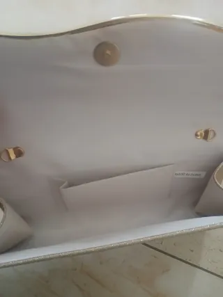 Pochette donna dorata glitterata