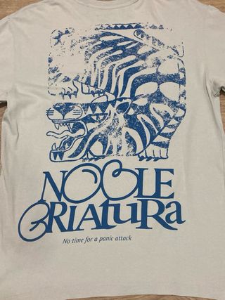 Camiseta Oversize Pull&Bear Beige Talla Única