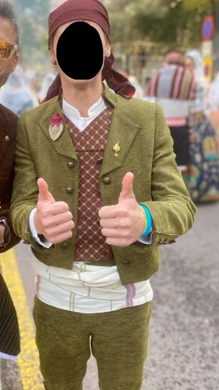 Traje Fallero Torrentí Verde