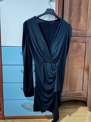 Vestito corto maniche lunghe nero