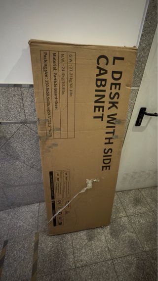 Escritorio Gamer Blanco y Azul