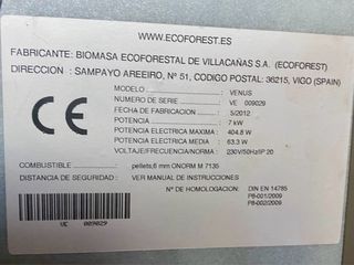 Chimenea de pellets negra