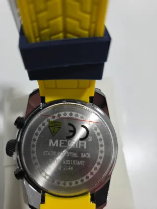Reloj Megir Deportivo Negro y Azul