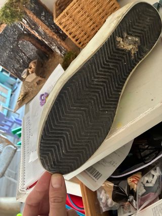 Golden Goose Mid Star Beige/Gris Talla 43.1/3