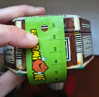 Porta oggetti esagonale intarsiato