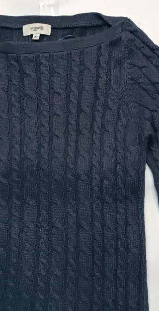 Jersey lana angora azul marino talla M