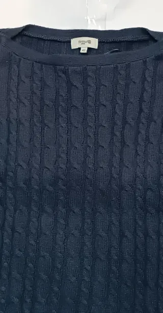 Jersey lana angora azul marino talla M