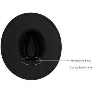 Sombrero Negro Ala Ancha Clásico Español Adulto