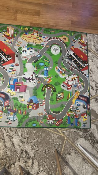 Alfombra infantil circuito de coches
