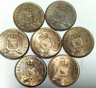 Lote 7 Monedas 2 1/2 Centavos Antillas Holandesas