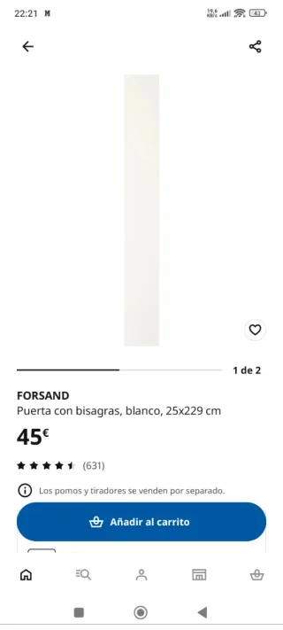 Puertas armario Ikea Forsand y Vikedal espejo
