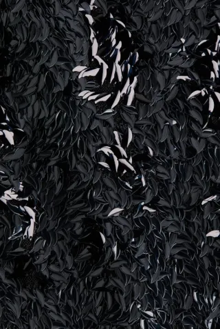 Top lentejuelas negro sin mangas