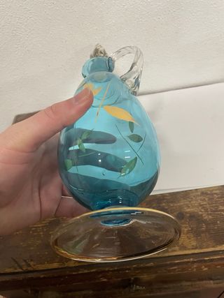 Caraffa decanter vintage cristallo decorato