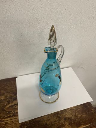 Caraffa decanter vintage cristallo decorato