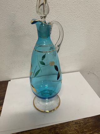 Caraffa decanter vintage cristallo decorato