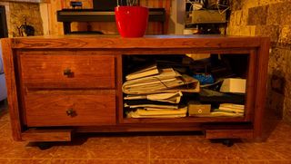 Mesa de centro de roble para salón