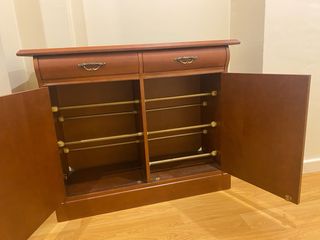 Mueble recibidor zapatero madera