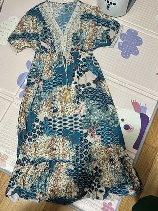 Abito lungo fantasia etnico