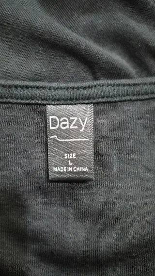 Vestido negro Dazy manga larga T-L