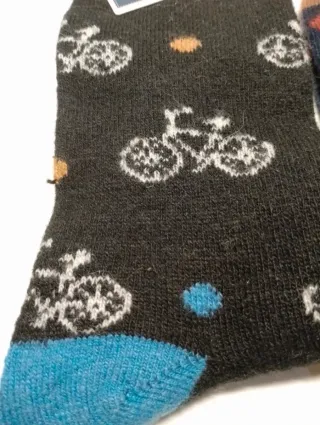 Lote 3 pares calcetines lana hombre bicicletas