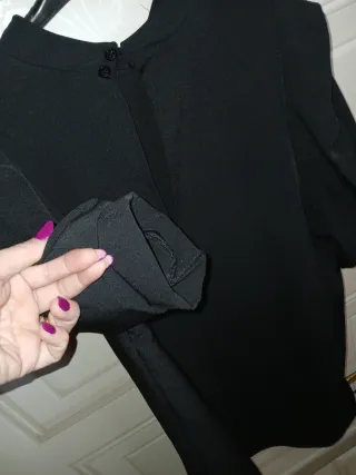 Vestitino donna manica 3/4 nero