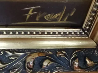 Cuadro antiguo bodegón flores, lienzo