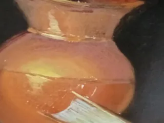 Cuadro antiguo bodegón flores, lienzo