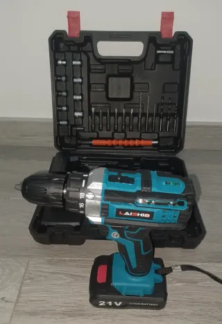 Taladro Atornillador 21V con 2 Baterías