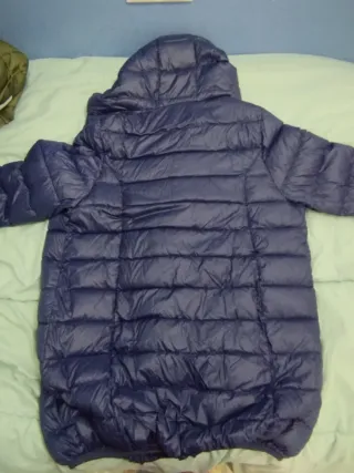 Plumífero de porteo maternidad azul