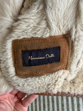 Abrigo Massimo Dutti Marrón Pelo